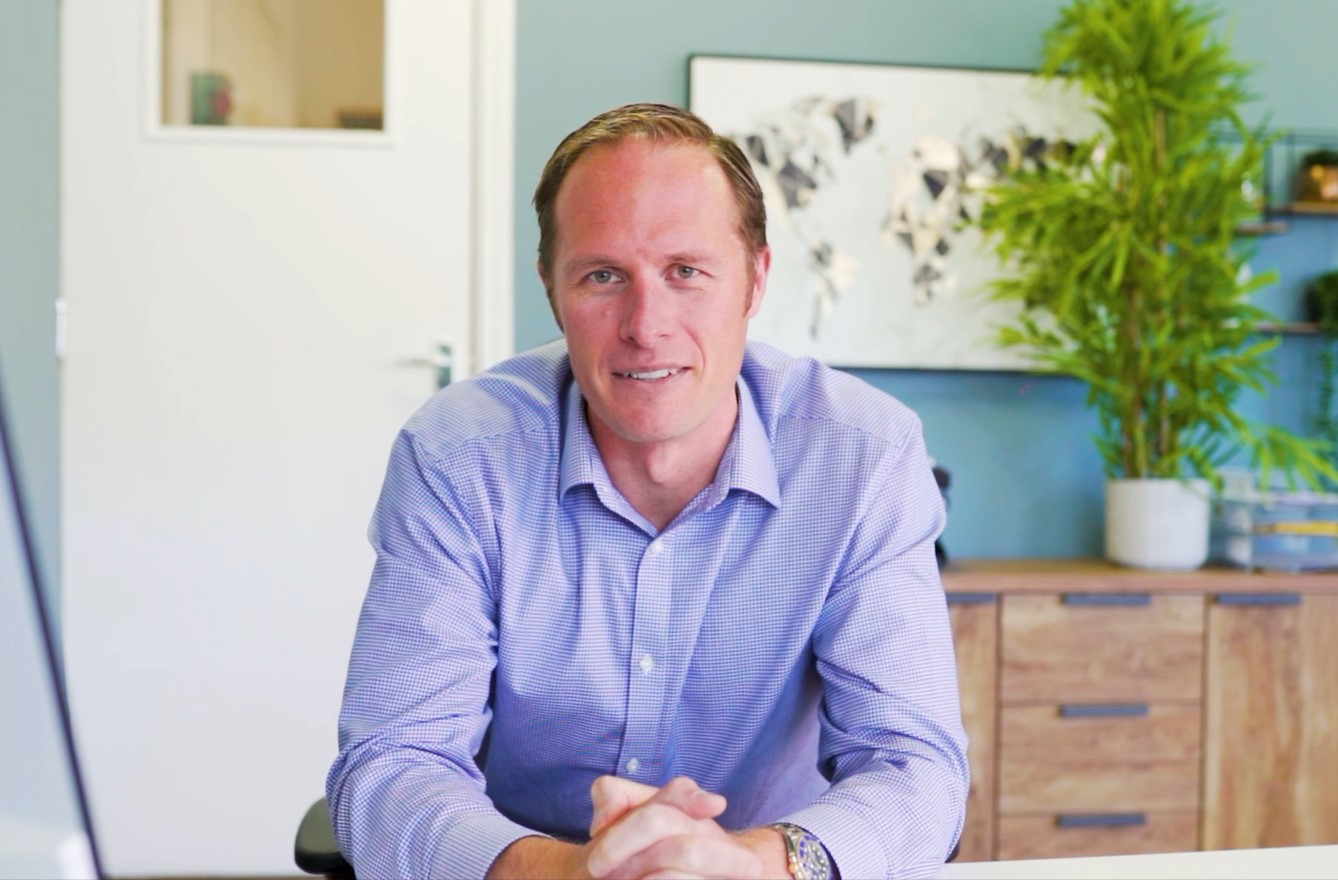 Kris Carpenter, founder of Quattro Property Services, at his desk