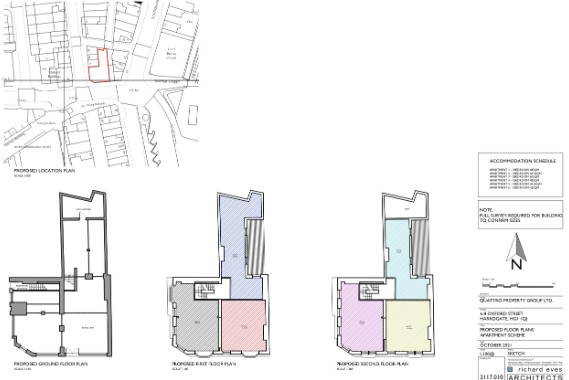 Proposed floor plans for 6–8 Oxford Street